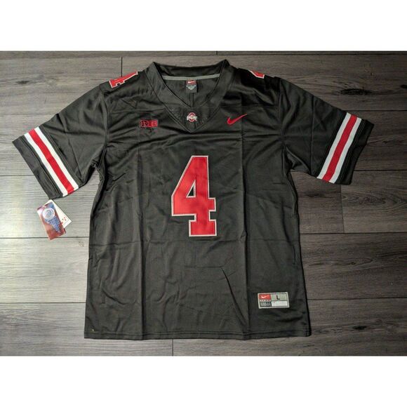 NCAA Other - Jeremiah Smith #4 Ohio State Buckeyes BLACKOUT Stitched Men's Jersey Large